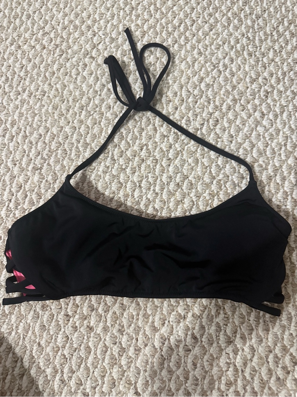 Black Strappy Bikini Top